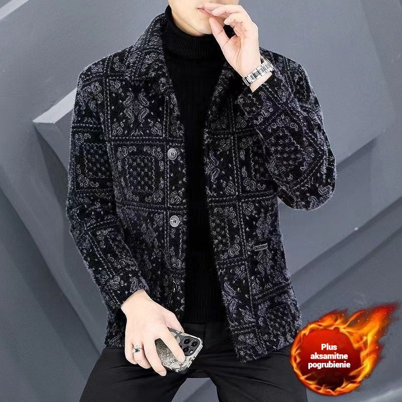 【💥Wyprzedaż】😎【M-4XL】🧥Modna męska kurtka z aksamitu i grubego materiału na jesień i zimę, ciepła i wygodna