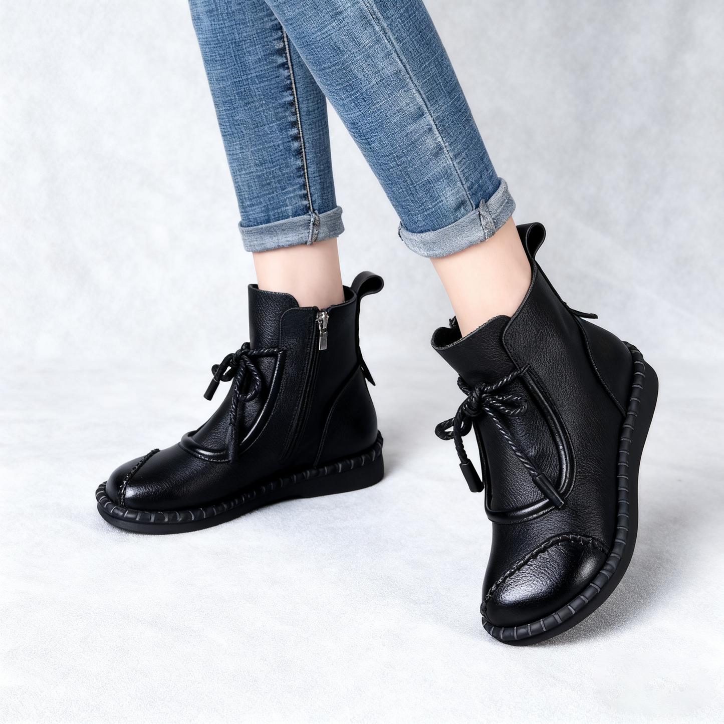 ✨👢Oferta specjalna【rozmiary 35-40】👢Damskie botki retro z miękkiej skóry 2025
