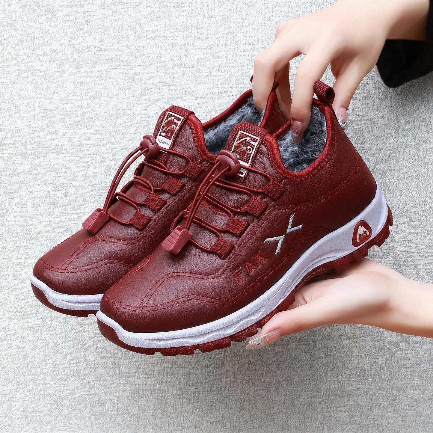 【35-41】Damskie ręcznie robione buty z prawdziwej skóry z aksamitu i bawełny w nowym stylu, zimowe
