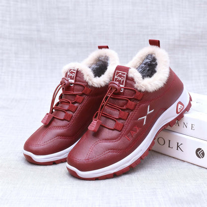 【35-41】Damskie ręcznie robione buty z prawdziwej skóry z aksamitu i bawełny w nowym stylu, zimowe
