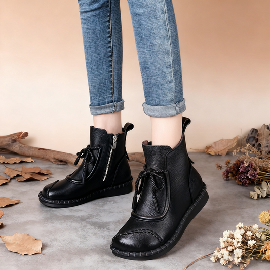 ✨👢Oferta specjalna【rozmiary 35-40】👢Damskie botki retro z miękkiej skóry 2025