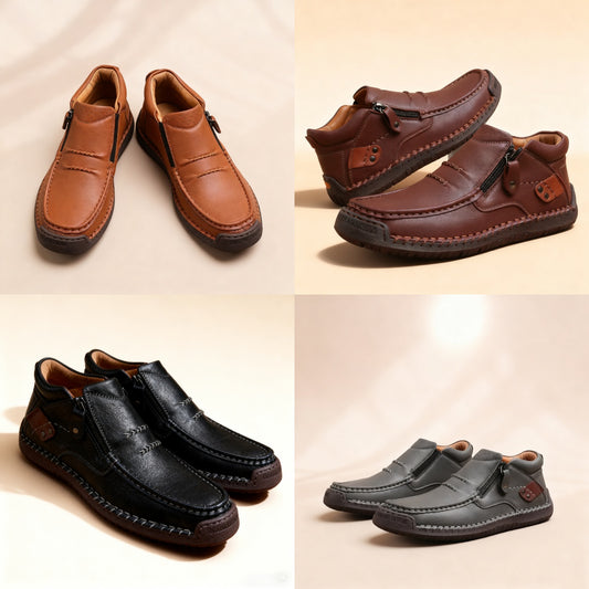 ✨🥾【38-48】 Męskie, ręcznie robione, skórzane, wsuwane buty do jazdy samochodem – szeroki nosek, wsparcie łuku stopy👞🛒