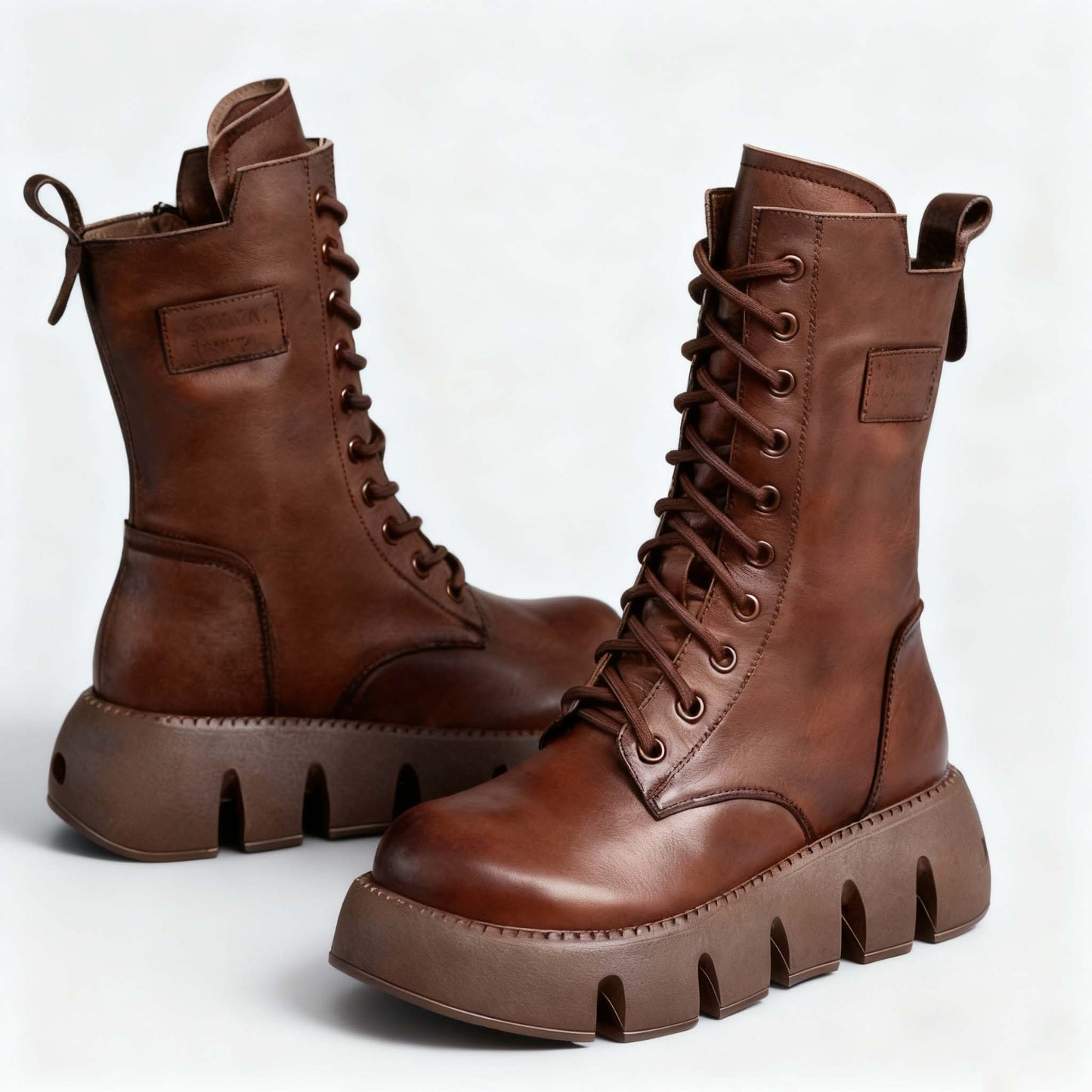 👢Oferta ograniczona: 42% zniżki 🔥【35-40】Nowe damskie wysokiej jakości, ręcznie robione, miękkie skórzane botki na jesień-zimę, martensy