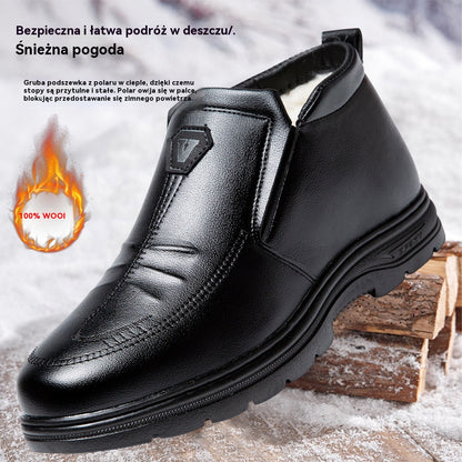 【39-44】Męskie zimowe buty śniegowe z grubym polarowym ociepleniem, odporne na zimno.