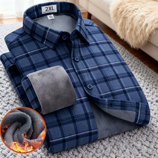 👔【L-5XL】Męska koszula biznesowa na jesień i zimę, ciepła, z długim rękawem